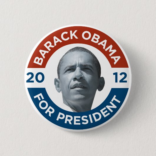 Barack Obama für Präsidenten 2012 Button (Vorderseite)