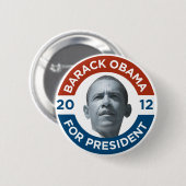 Barack Obama für Präsidenten 2012 Button (Vorne & Hinten)