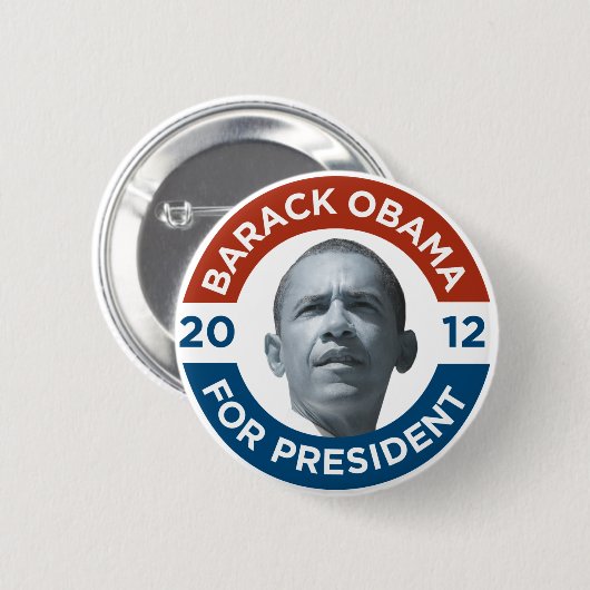 Barack Obama für Präsidenten 2012 Button (Vorne & Hinten)