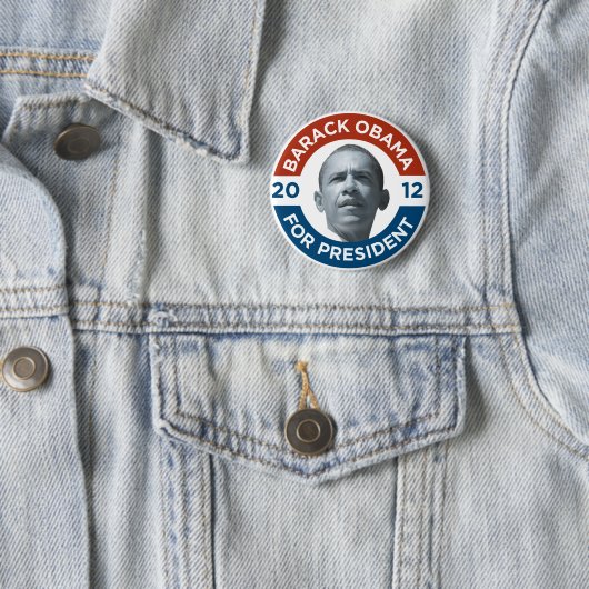 Barack Obama für Präsidenten 2012 Button (Beispiel)