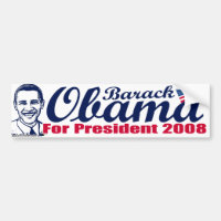 Barack Obama für Präsidenten Autoaufkleber