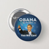 Barack Obama für Präsidenten Button (Vorne & Hinten)