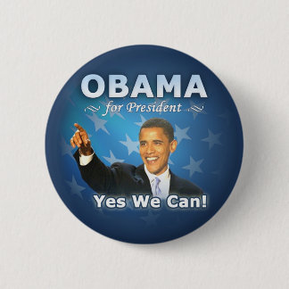 Barack Obama für Präsidenten Button
