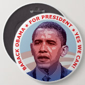 Barack Obama für Präsidenten Button (Vorne & Hinten)