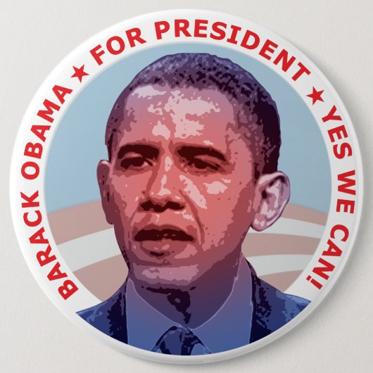 Barack Obama für Präsidenten Button (Vorderseite)