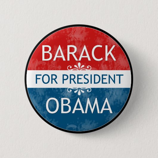 Barack Obama für Präsidenten-Button Button (Vorderseite)