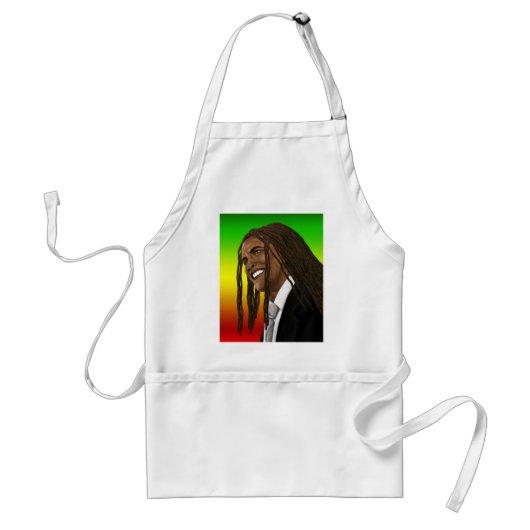 Barack Obama geht Rasta Reggaeart Schürze (Vorne)