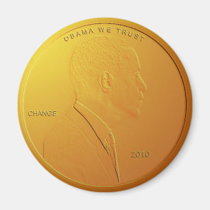 Barack Obama glänzender Penny-Rundschreiben-Magne Magnet