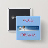 Barack Obama - glauben Sie Knopf Button (Vorne & Hinten)