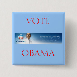 Barack Obama - glauben Sie Knopf Button