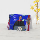 Barack Obama - Graduation Greeting Card-M Karte (Gelbe Blume)