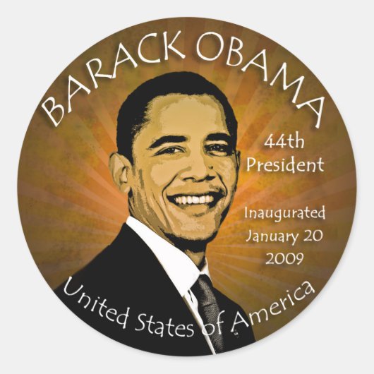 Barack Obama Grunge Stickers (Vorderseite)