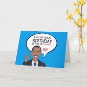 Barack Obama Gruß - Glückwunsch zum Geburtstag Karte (Gelbe Blume)