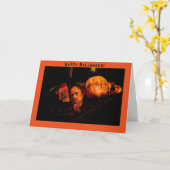 Barack Obama Halloween - Grußkarte Karte (Gelbe Blume)