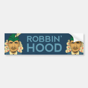 Barack Obama Hauben-Robin Hood Autoaufkleber
