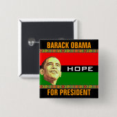 Barack Obama Hoffnung Button (Vorne & Hinten)