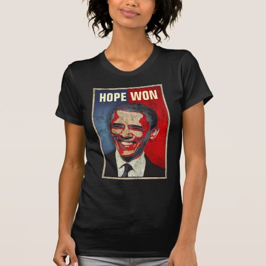 Barack Obama - HOFFNUNG GEWONNEN T-Shirt (Vorderseite)