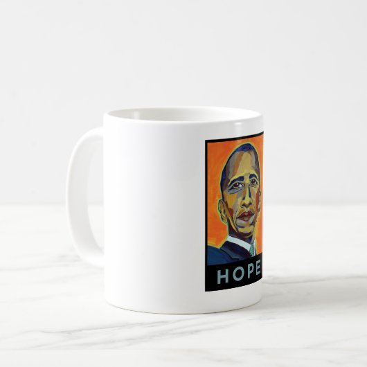 Barack Obama - Hoffnung - Kaffeetasse (Vorderseite Links)