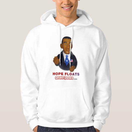 Barack Obama Hoffnung schwimmt Gummiente Hoodie (Vorderseite)