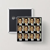 BARACK OBAMA HOFFNUNGS-BUTTON BUTTON (Vorne & Hinten)