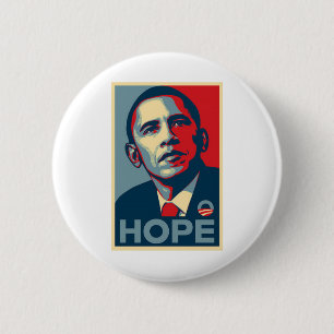 Barack Obama Hoffnungs-Plakat Button