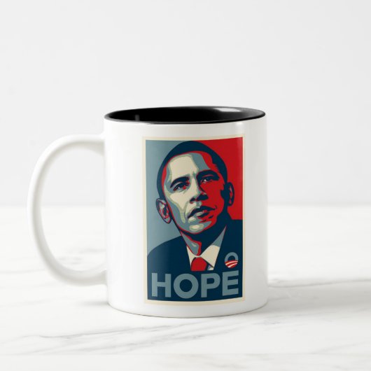 Barack Obama Hoffnungs-Plakat Zweifarbige Tasse (Links)