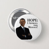 Barack Obama: Hope Button (Vorne & Hinten)