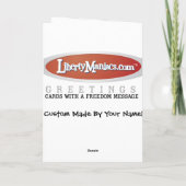 Barack Obama individuell anpassbare Karte (Rückseite)