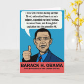 Barack Obama individuell anpassbare Karte (Gelbe Blume)