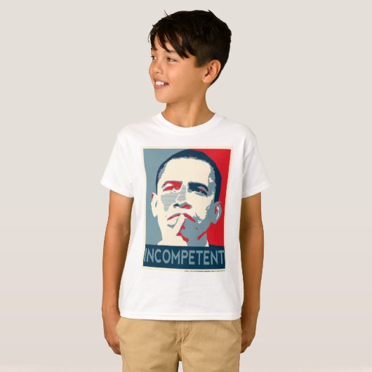 Barack Obama - inkompetent T-Shirt (Vorne ganz)
