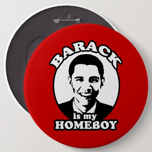 Barack Obama ist mein Homeboy Button (Vorne & Hinten)