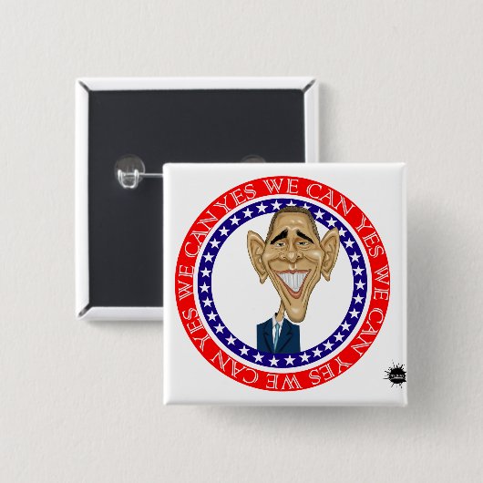 Barack Obama ja können wir Button (Vorne & Hinten)