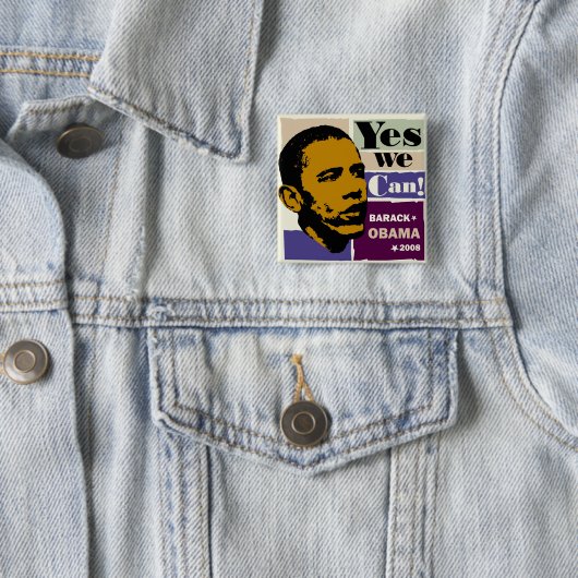 Barack Obama "ja können wir!" Knopf Button (Beispiel)