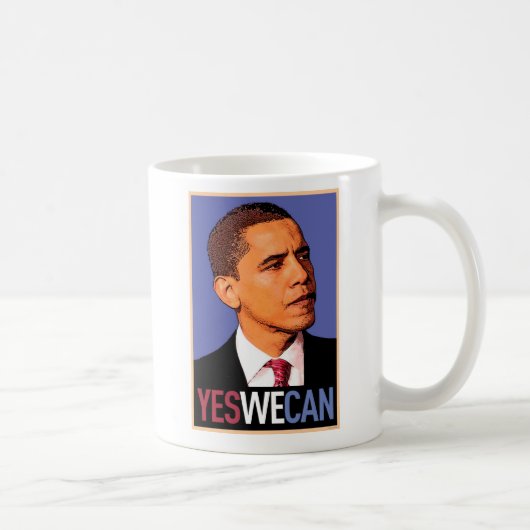 Barack Obama "ja können wir" Tasse (Rechts)