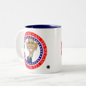 Barack Obama ja können wir Zweifarbige Tasse (Vorderseite Links)