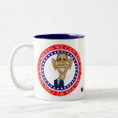 Barack Obama ja können wir Zweifarbige Tasse (Links)