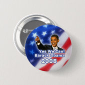 Barack Obama Ja wir können Button (Vorne & Hinten)