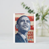 Barack Obama Ja, wir können Postkarte (Stehend Vorderseite)