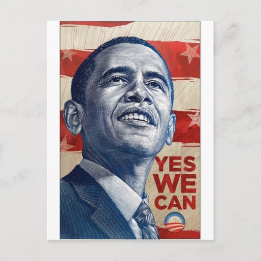 Barack Obama Ja, wir können Postkarte (Vorderseite)
