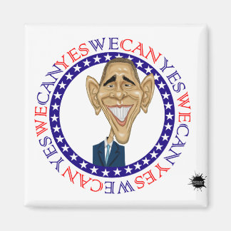 Barack Obama Ja wir können - rot und blau Magnet
