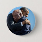 Barack Obama & John Lewis Hugging Button (Vorderseite)