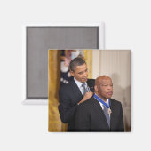 Barack Obama & John Lewis Magnet (Vorderseite/Rückseite)