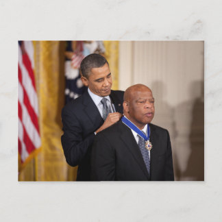 Barack Obama & John Lewis Postkarte