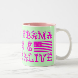 BARACK OBAMA KAFFEE-TASSE ZWEIFARBIGE TASSE