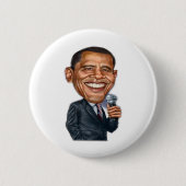 Barack Obama Karikatur-Reihe Button (Vorderseite)