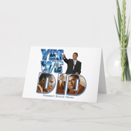 Barack Obama Karte (Vorderseite)