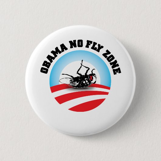 Barack Obama keine Fliegen-Zone Button (Vorderseite)