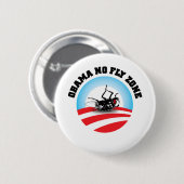 Barack Obama keine Fliegen-Zone Button (Vorne & Hinten)