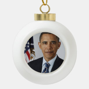 Barack Obama Keramik Kugel-Ornament