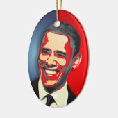 Barack Obama Keramik Ornament (Links)